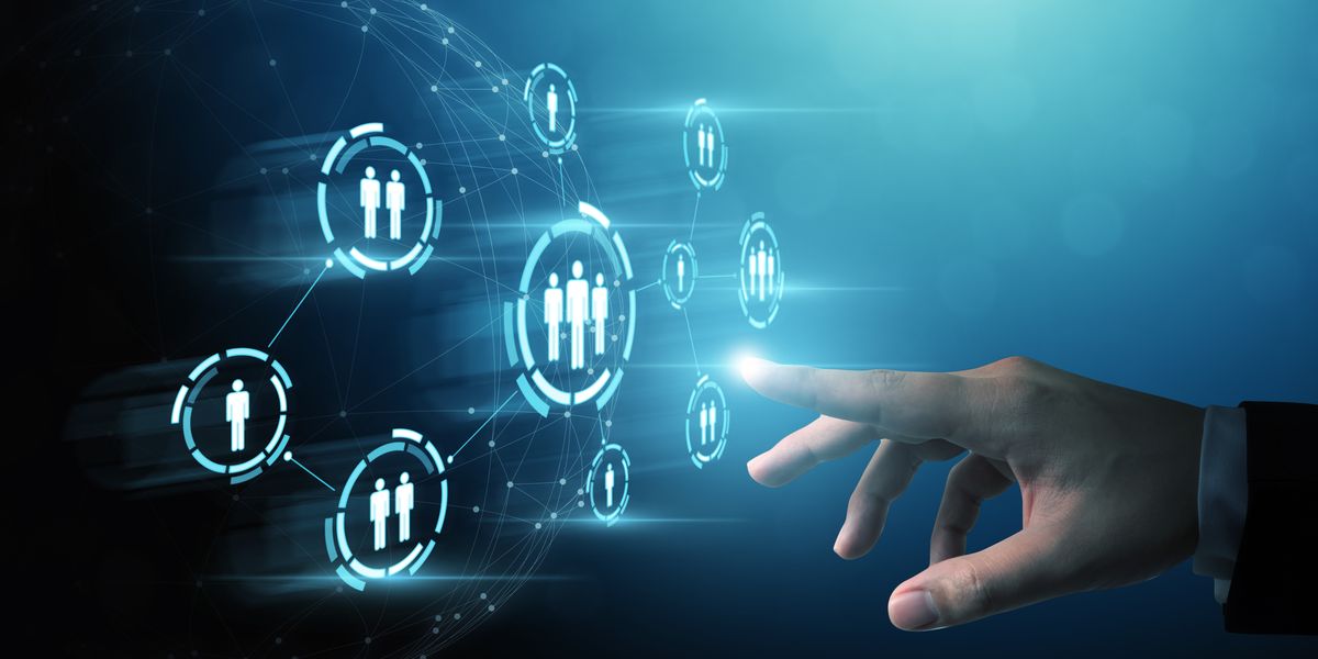 Schema su una lavagna con collegamenti tra competenze e ruoli